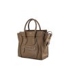 Celine Luggage Micro handbag in etoupe grained leather - 00pp thumbnail