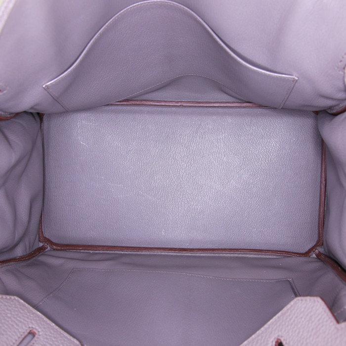 Hermes Birkin 35 cm handbag in grey togo leather - Detail D2