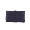 Bottega Veneta Continental wallet in blue intrecciato leather - 360 thumbnail