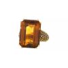 Vintage 1960's Cocktail ring in yellow gold and citrine - 00pp thumbnail