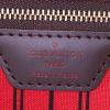 Louis Vuitton Neverfull large model shopping bag in ebene damier canvas and brown leather - Detail D3 thumbnail