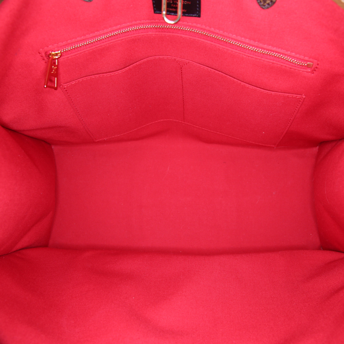 Louis Vuitton Onthego large model shopping bag in brown two tones monogram canvas - Detail D3