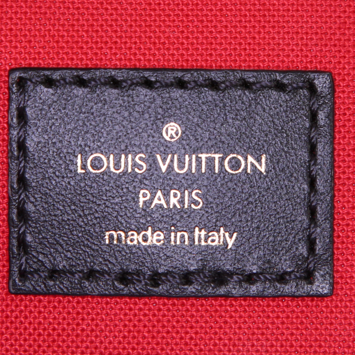 Louis Vuitton Onthego large model shopping bag in brown two tones monogram canvas - Detail D4