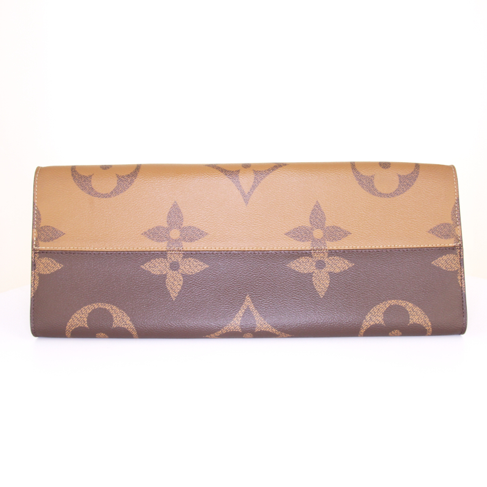 Louis Vuitton Onthego large model shopping bag in brown two tones monogram canvas - Detail D5
