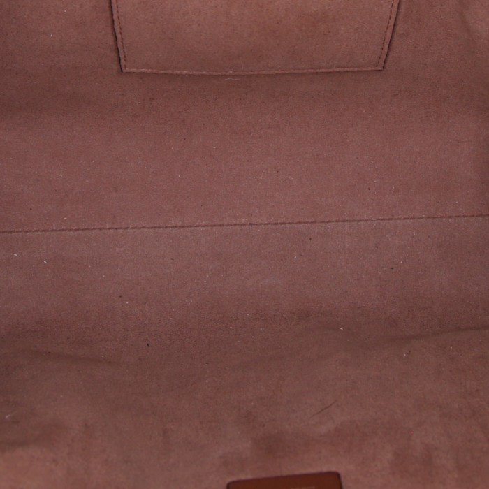 Bolso Cabás Gucci Padlock modelo mediano en lona monogram beige y cuero marrón - Detail D2