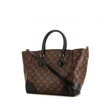 LOUIS VUITTON 'Phenix' bag in brown monogram coated canvas and fuchsia  leather - VALOIS VINTAGE PARIS