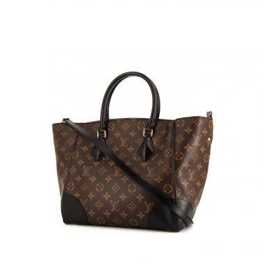 Sac à main Louis Vuitton Phenix moyen modèle en toile monogram marron et cuir noir