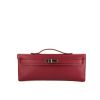 Hermès Kelly Cut pouch in raspberry pink Swift leather - 360 thumbnail