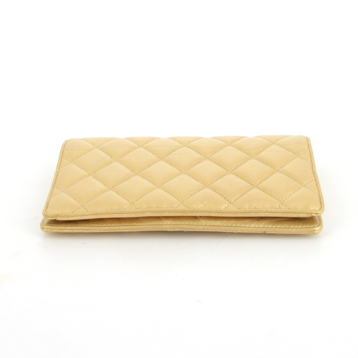 Billetera Chanel  Chanel 2.55 - Wallet en cuero acolchado dorado - Detail D4