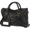 Bolso de mano Balenciaga  Metallic Edge en cuero negro - 00pp thumbnail