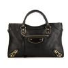 Balenciaga  Metallic Edge handbag  in black leather - 360 thumbnail