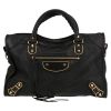 Balenciaga  Metallic Edge handbag  in black leather - Detail D2 thumbnail