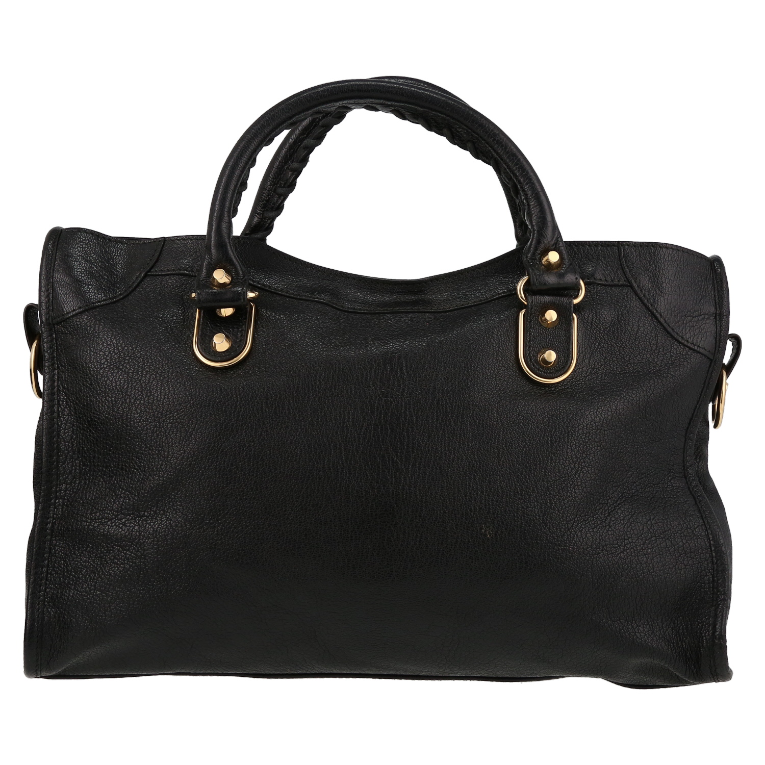 Bolso de mano Balenciaga  Metallic Edge en cuero negro - Detail D7
