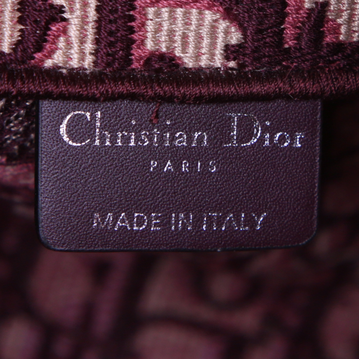 Borsa a tracolla Dior Diorcamp in tessuto a monogramma Oblique bordeaux - Detail D3