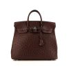 Hermes Haut à Courroies weekend bag in brown ostrich leather - 360 thumbnail