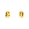 Chanel Matelassé hoop earrings in yellow gold - 00pp thumbnail