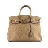 Hermes Birkin 35 cm handbag in vert Mousse ostrich leather - 360 thumbnail