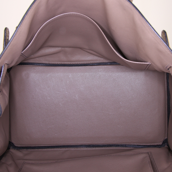 Borsa Hermes Birkin 35 cm in struzzo vert Mousse - Detail D2