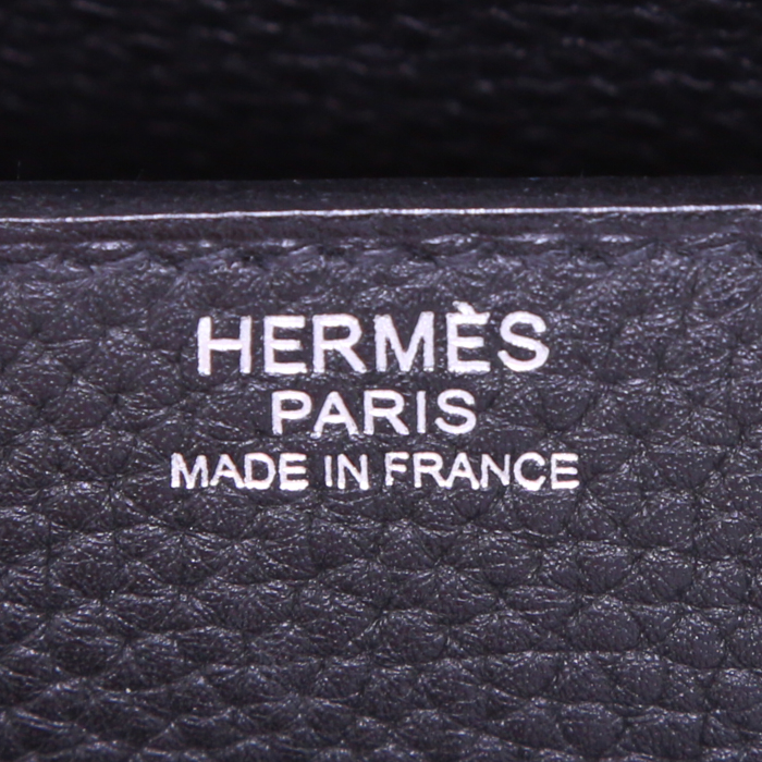 Borsa a tracolla Hermès Steve in pelle taurillon clemence nera - Detail D3
