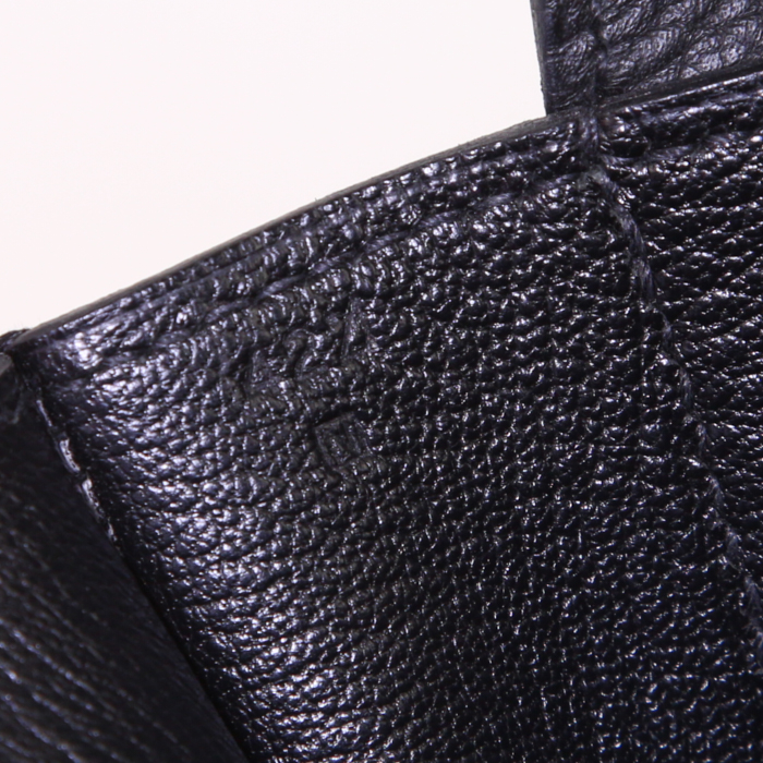 Hermès Steve shoulder bag in black leather taurillon clémence - Detail D4
