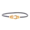 Fred Force 10 medium model bracelet in pink gold and stainless steel - 00pp thumbnail