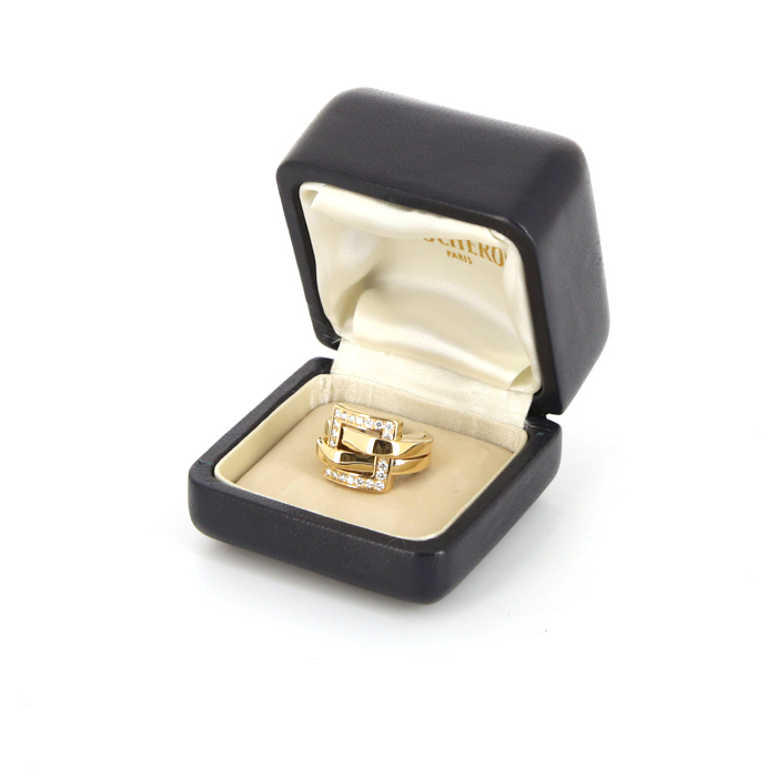 Boucheron Déchainé ring in yellow gold and diamonds - Detail D2