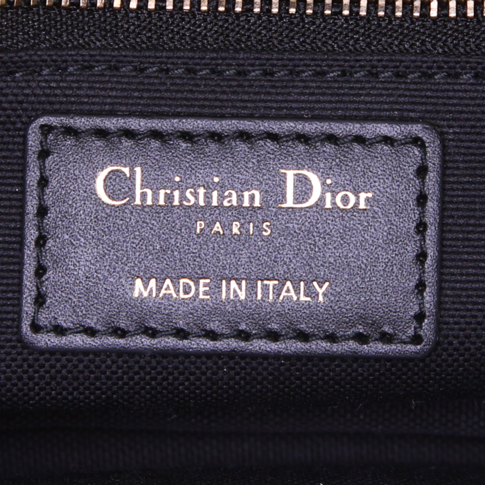 Dior Dioraddict shoulder bag in black, yellow and red canvas - Detail D4