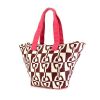 Hermès Beach Tote Chaine d'Ancre shopping bag in beige, burgundy and pink canvas - 00pp thumbnail