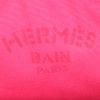 Shopping bag Hermès Beach Tote Chaine d'Ancre in tela beige bordeaux e rosa con motivo - Detail D3 thumbnail