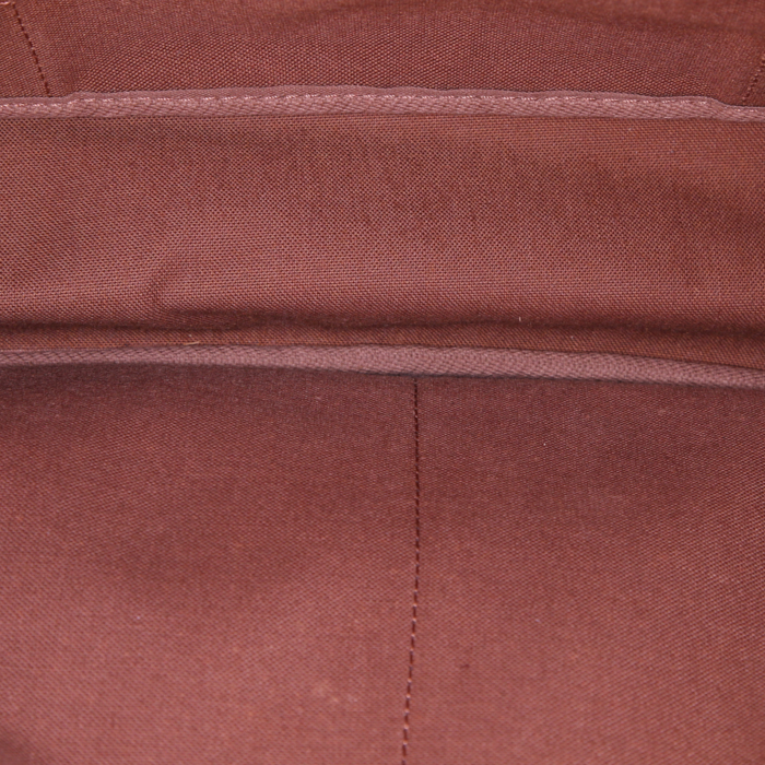 Bolso bandolera Louis Vuitton Saumur talla XL en lona Monogram revestida marrón y cuero natural - Detail D2