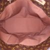 Shopping bag Louis Vuitton Alto in tela monogram cerata marrone e pelle naturale - Detail D2 thumbnail