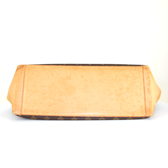 Louis Vuitton Alto shopping bag in brown monogram canvas and natural leather - Detail D4