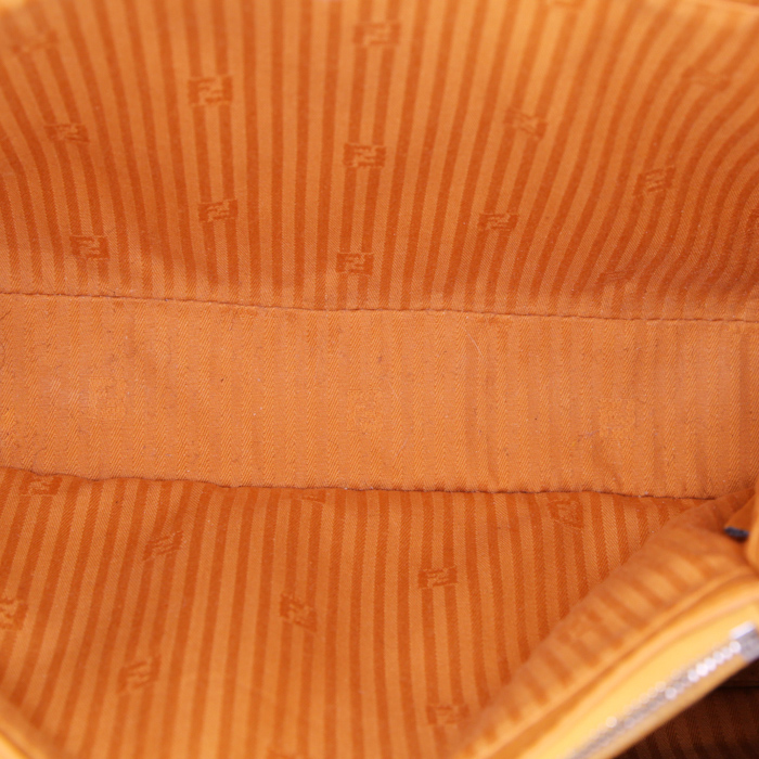 Bolso bandolera Fendi 2 Jours modelo pequeño en cuero naranja - Detail D3