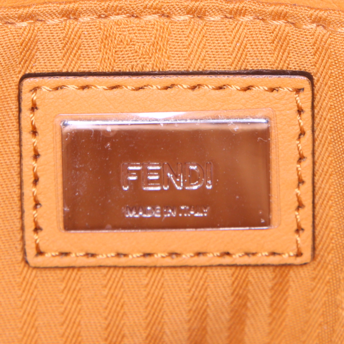 Bolso bandolera Fendi 2 Jours modelo pequeño en cuero naranja - Detail D4