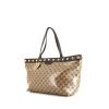 Gucci Babouska shopping bag in beige logo canvas and brown leather - 00pp thumbnail