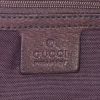 Shopping bag Gucci Babouska in tela siglata beige e pelle marrone - Detail D3 thumbnail