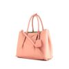 Prada Double shopping bag in pink leather saffiano - 00pp thumbnail
