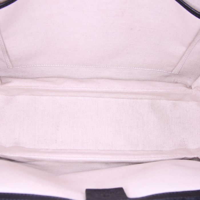 Borsa a tracolla Gucci Bamboo modello grande in pelle nera e bambù - Detail D3