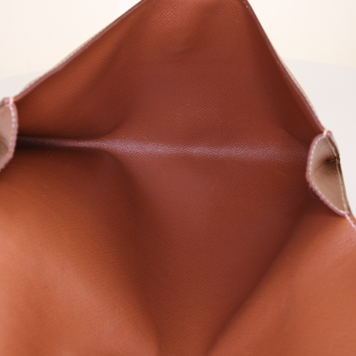 Pochette Hermes Rio in pelle Epsom gold - Detail D2