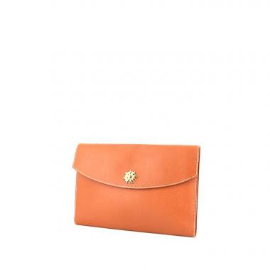 Bolsito de mano Hermes Rio en cuero epsom color oro