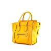 Sac à main Celine Luggage Micro en cuir grainé jaune - 00pp thumbnail
