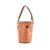 Hermes Mangeoire shopping bag in gold Courchevel leather - 00pp thumbnail
