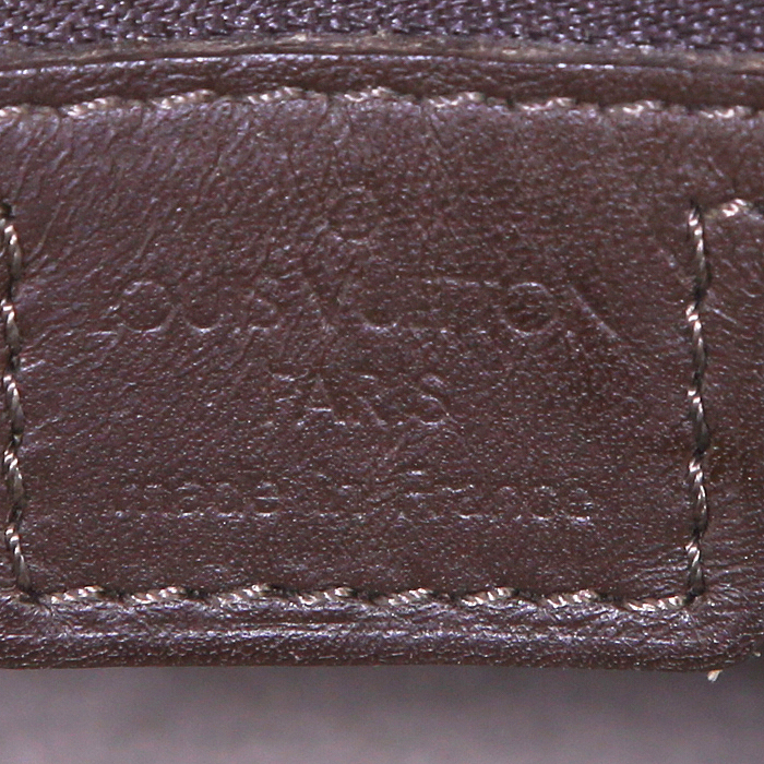 Sac à main Louis Vuitton Joséphine en toile monogram Idylle beige et cuir marron - Detail D3