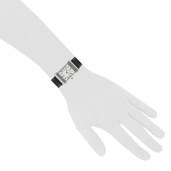 Jaeger-LeCoultre Reverso-Classic watch in stainless steel Ref: 250.8.08 Circa 2000 - Detail D2