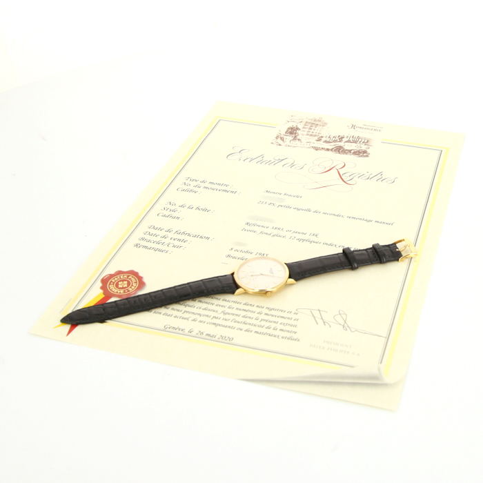 Orologio Patek Philippe Calatrava in oro giallo Ref :  3893 Circa  1985 - Detail D2