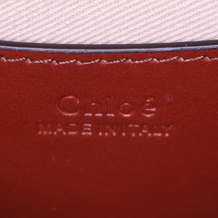 Chloé Tess shoulder bag in brown leather - Detail D4