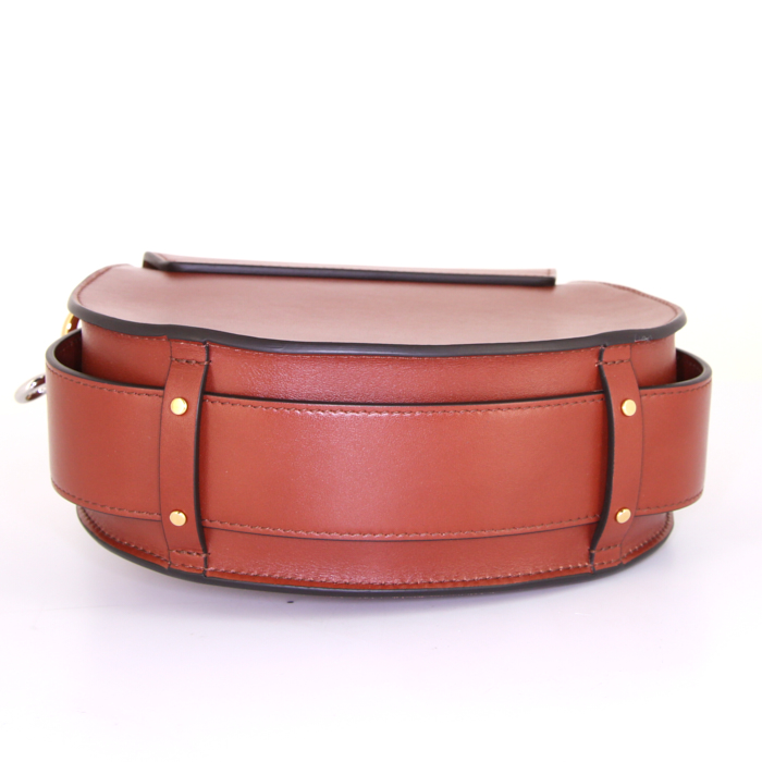 Chloé Tess shoulder bag in brown leather - Detail D5