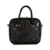 Balenciaga Blanket Square small model shoulder bag in black quilted leather - 360 thumbnail