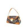 Louis Vuitton Beverly bag worn on the shoulder or carried in the hand in black multicolor monogram canvas and natural leather - 00pp thumbnail