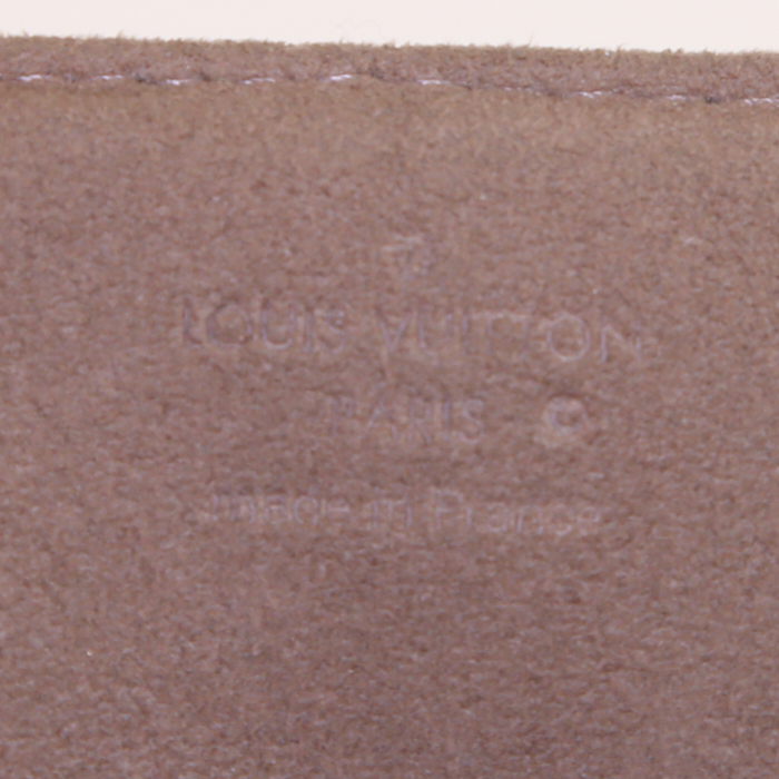 Bolso para llevar al hombro o en la mano Louis Vuitton Beverly en lona Monogram revestida multicolor negra y cuero natural - Detail D3